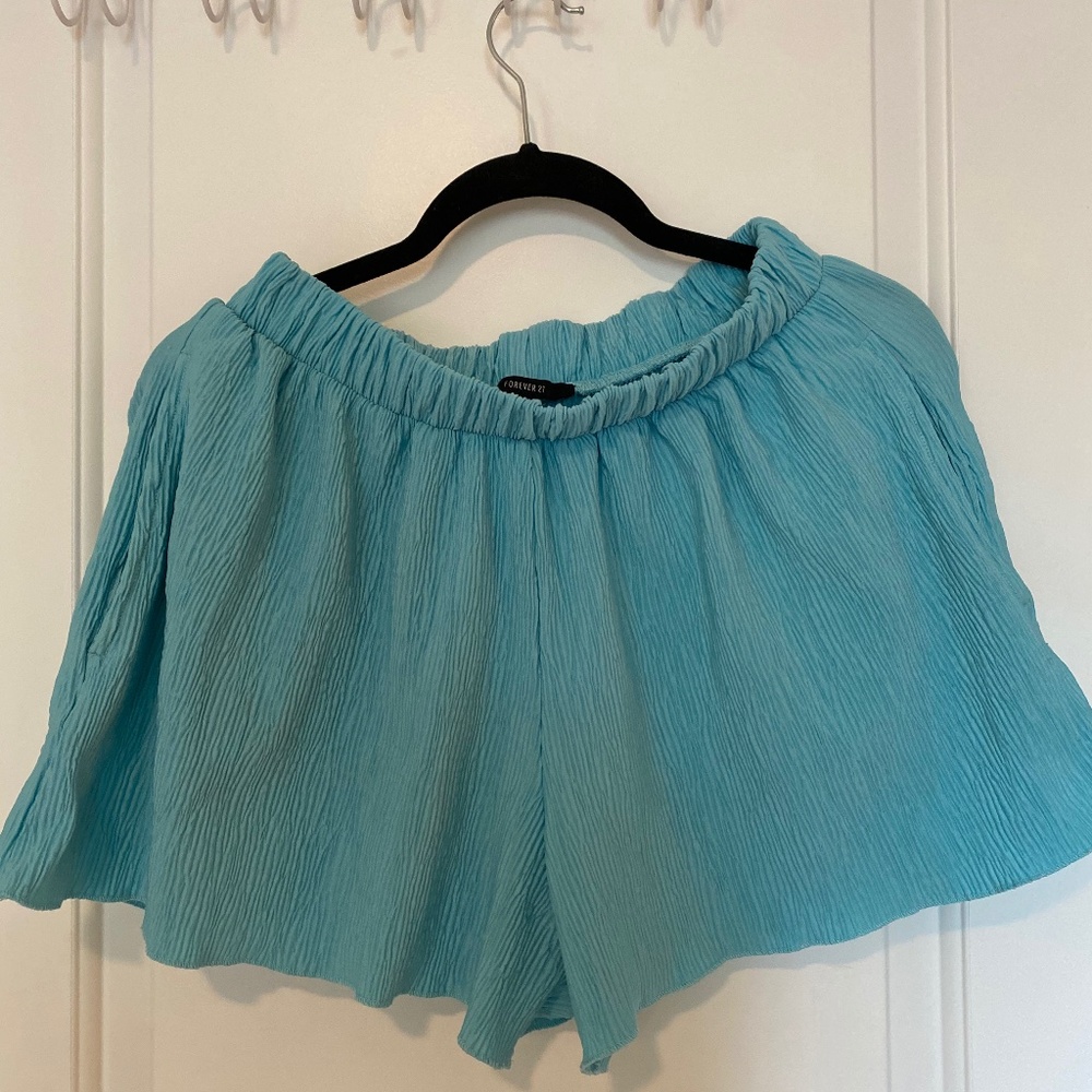 Blue Forever 21 Ribbed Shorts (M)